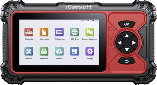 Icarsoft OBD II HD V4.0 Diagnosegerät mit Wi-Fi und Bluetooth für Hyundai, Mercedes Benz und Renault in Rot - Bild 1