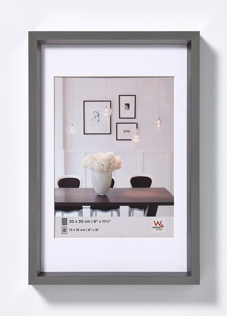 Walther Design Steel Style Kunststoff Bilderrahmen in Schwarz oder Grau, B/H: 10 x 15 cm - Bild 1
