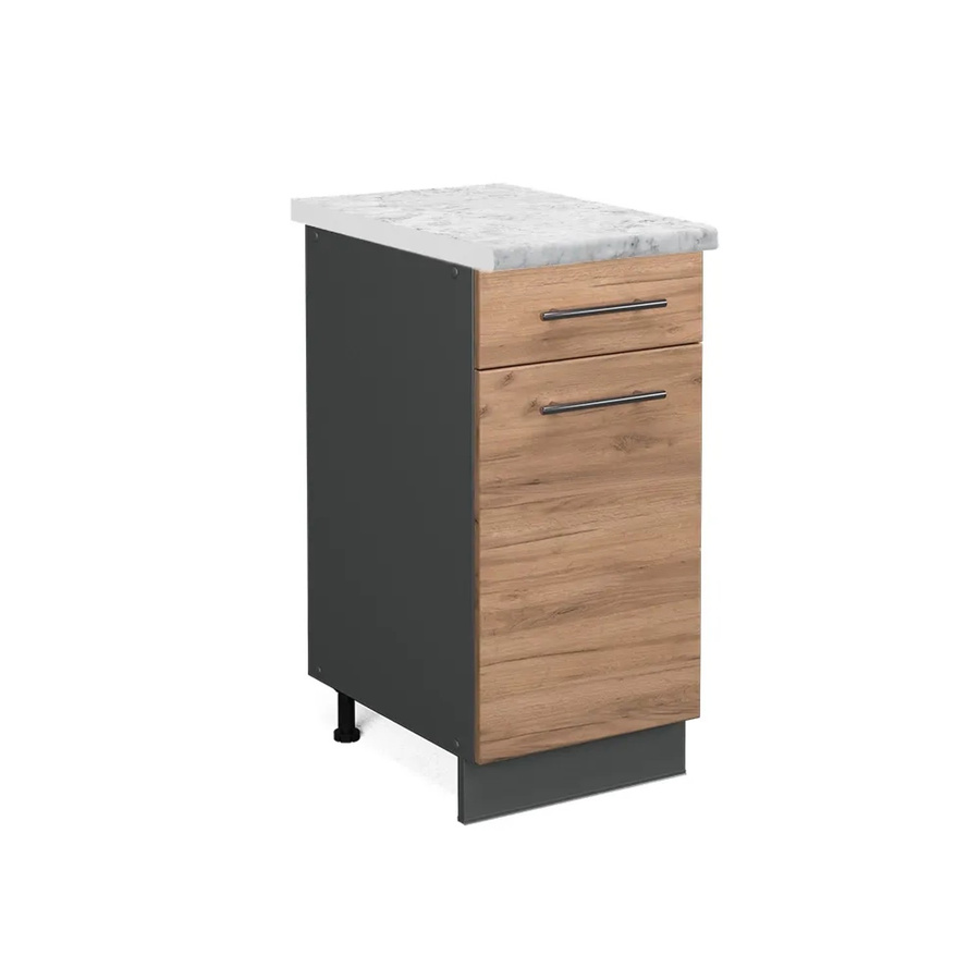 Vicco Küchenunterschrank Fame-Line Goldkraft Eiche Anthrazit B: 40 cm, T: 60 cm, H: 82 cm - Bild 2