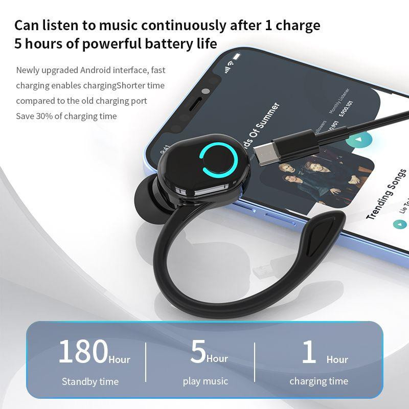 Kebidumei S10 Bluetooth 5.2 Wireless Kopfhörer mit Mikrofon HIFI Stereo Business Headset in Schwarz - Bild 8