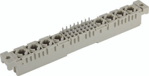HARTING Federleiste 09032246401 aus Messing in Grau mit 3 Reihen - Bild 1