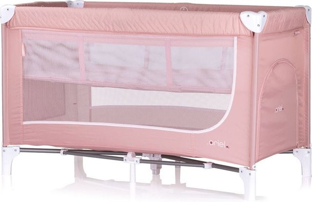 Chipolino Reisebett Ariel mit 2 Ebenen, Seiteneingang und Seitentasche, rosa weiß - Bild 1