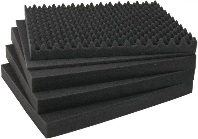 HMF Koffereinlagen mit Rasterschaumstoff für Outdoor-Fotokoffer, 5er Set, Schwarz, Breite: 51 cm, Tiefe: 35 cm - Bild 1