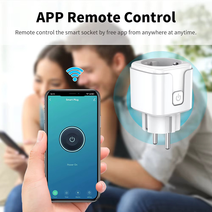 Ewelink Smart WiFi EU-Steckdose mit Power-Überwachung und Timing-Funktion in Weiß, kompatibel mit Alexa und Google Home - Bild 2