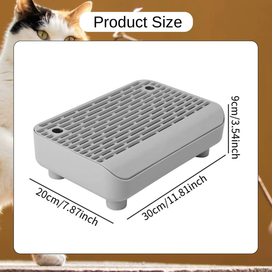 Kesoto Katzenstreu-Matte als Streufänger-Trittstufe für kleine und ältere Katzen in Grau - Bild 3