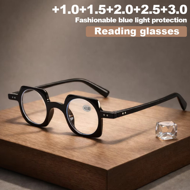 Lesebrille Vollrand, Rund, Vintage-Stil, Unisex, +1,0-4,0 - Bild 1