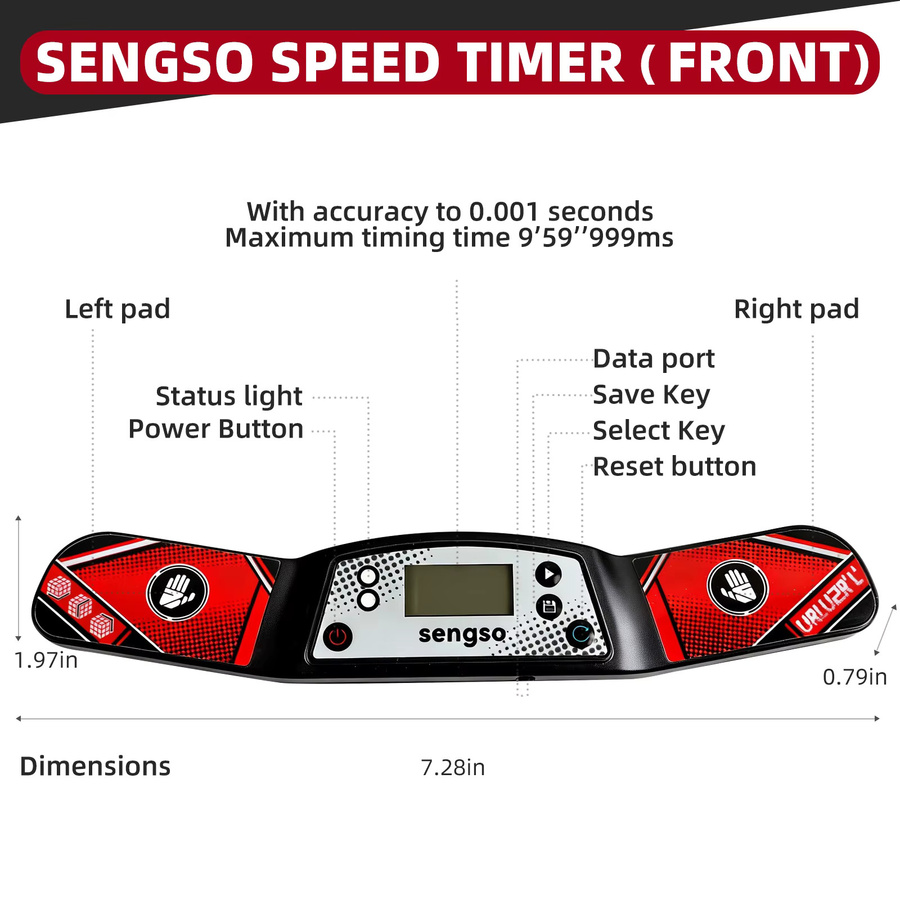sengso Magic Cube Timer Professional Racing Edition, Schwarz - Bild 3