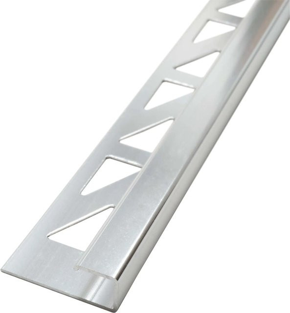 Dalsys Eckprofil Fliesenschiene aus Aluminium in Silber Matt, Länge: 2,5 m, Höhe: 10 mm - Bild 1
