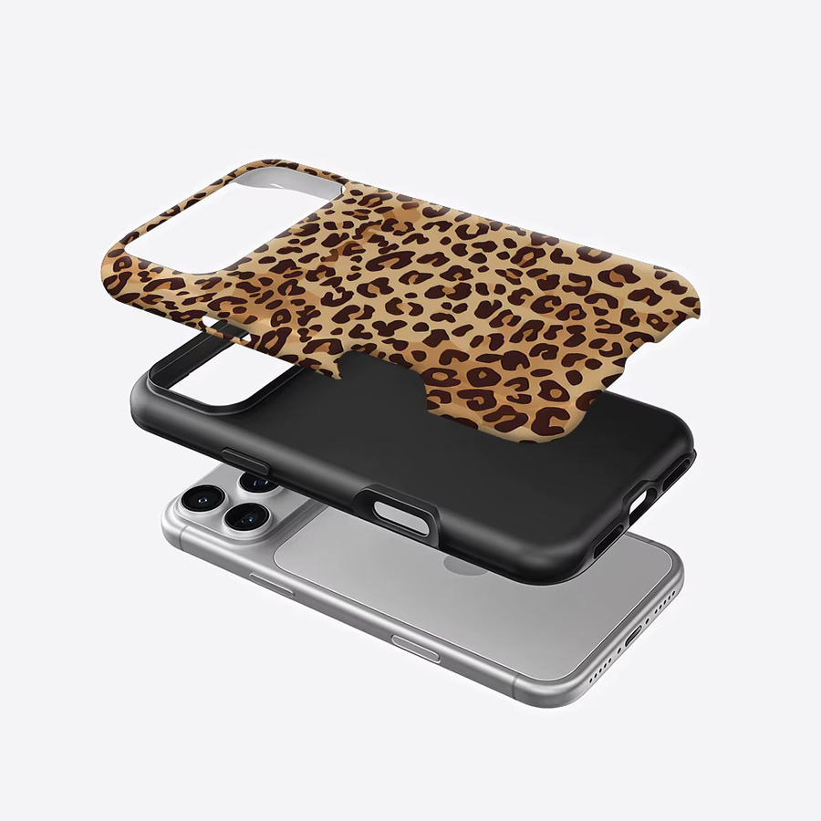 Aurea Case Matte Bumper MagSafe Hülle mit Leopardenmuster für iPhone 17 16 15 14 13 Pro Max Plus stoßfest - Bild 2