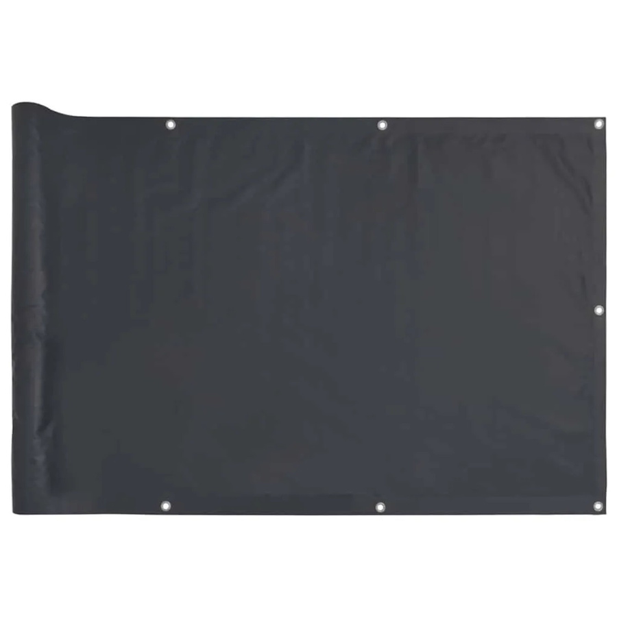 vidaXL Balkon-Sichtschutz aus PVC in Anthrazit, Breite: 500 cm, Höhe: 75 cm - Bild 2
