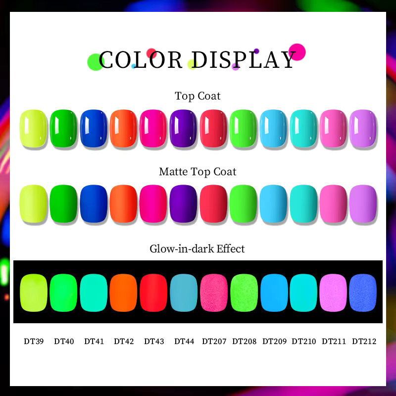 MEET ACROSS Gel-Nagellack, Neon, Glänzend, Unisex - Bild 3