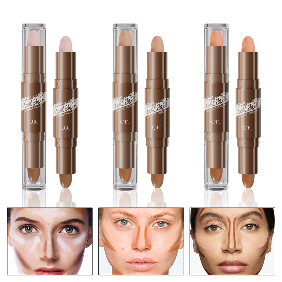 QIC Highlighter-Stift, doppelseitig, zur Gesichtskonturierung - Bild 2