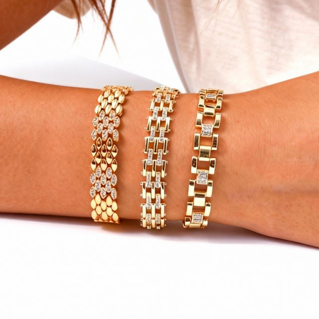 prjewel Armband, Gold, Zirkonia, Damen, Messing - Bild 1