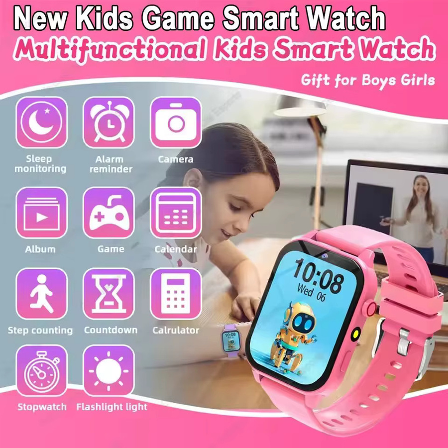 Ola Esporte Smartwatch, Kinder, Silikon, Lila, Rosa, Unisex - Bild 4