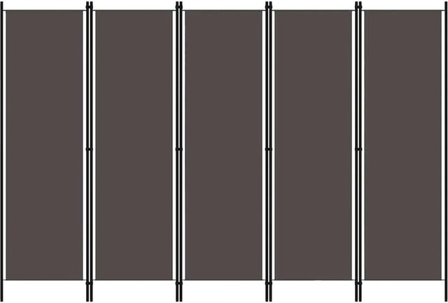 vidaXL 5-teiliger Raumteiler Anthrazit B: 250 cm, H: 180 cm - Bild 1