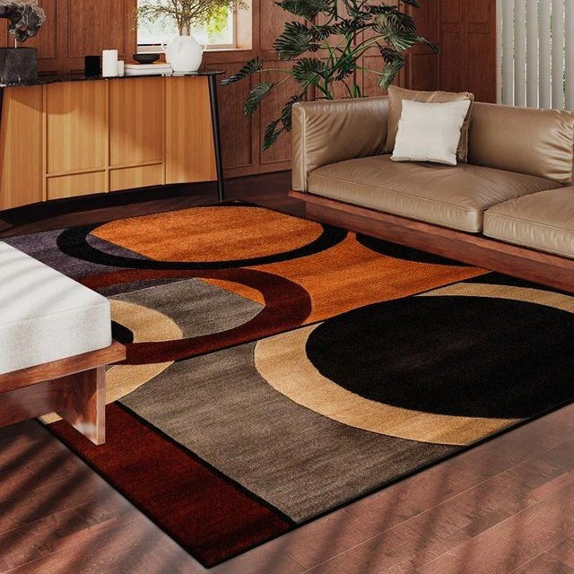 Lodestar Teppich mit abstraktem geometrischem Muster in Multicolour, waschbar und rutschfest, B/T: 120 x 160 cm - Bild 1
