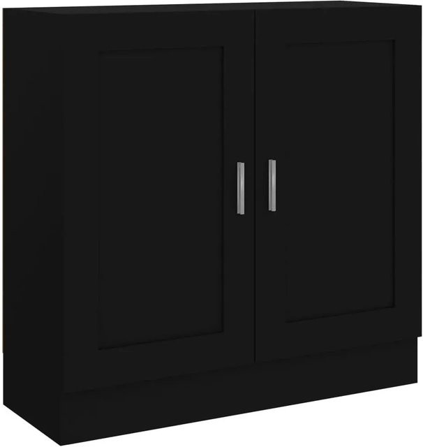 vidaXL Bücherschrank in Schwarz aus Holzwerkstoff mit klassischen Schwenktüren, B/T/H: 82,5 x 30,5 x 80 cm - Bild 1
