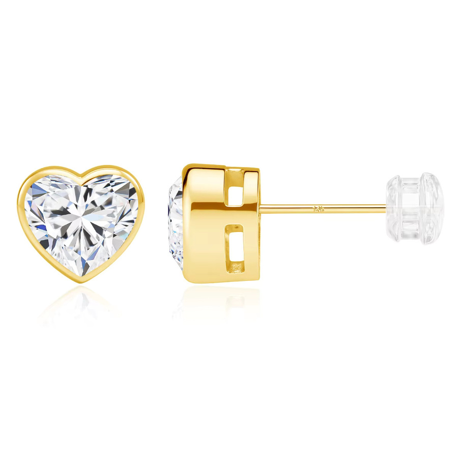 LONGUE VUE Ohrstecker, 585 Gold, Moissanit, Damen - Bild 3