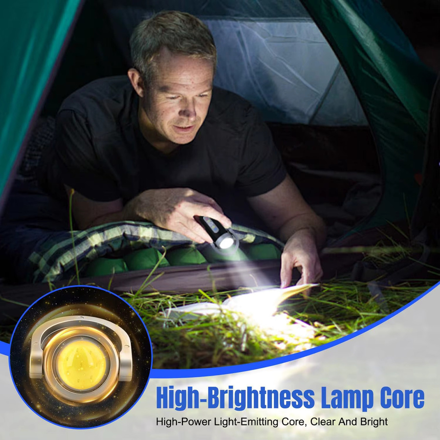 NEWBIRTH Wiederaufladbare Schlüsselanhänger-Taschenlampe in Schwarz mit 800 Lumen, EDC-COB-Arbeitslicht und 7 Modi für Notfälle, Wandern und Arbeit - Bild 4