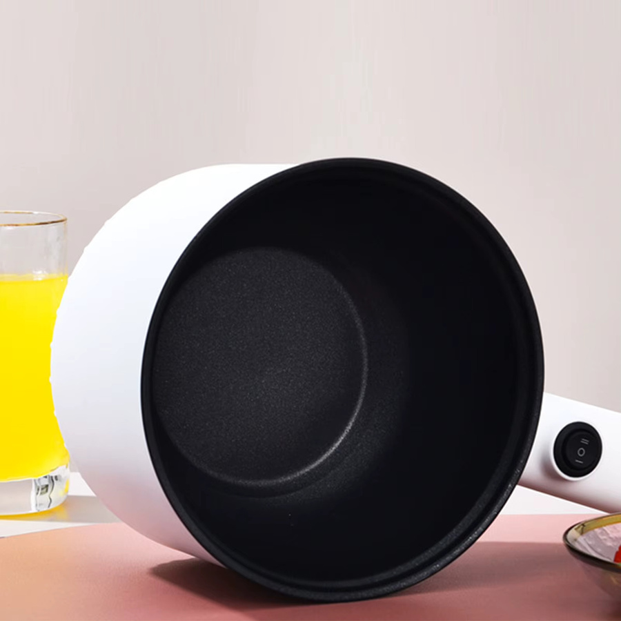 Multifunktionaler elektrischer Mini-Hot-Pot von kbxlife, 1,5 l, antihaftbeschichtet, 2 Gänge, Farbe: Weiß - Bild 4