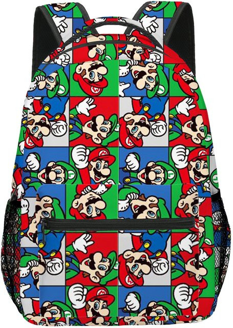 3-teiliges Schulrucksack-Set für Schüler aus Oxford-Stoff mit Schultasche, Schultergurt und Federmäppchen in Multicolour - Bild 1