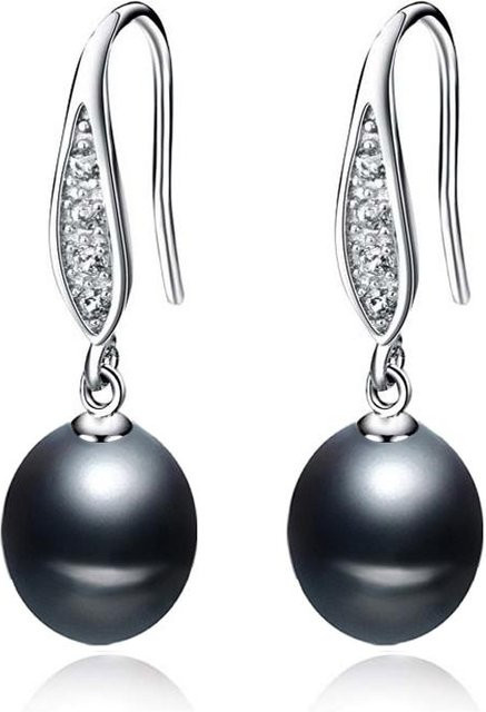 JOONEYA Jewelry Ohrringe, graue Süßwasserperlen, Kupfer, Damen - Bild 1