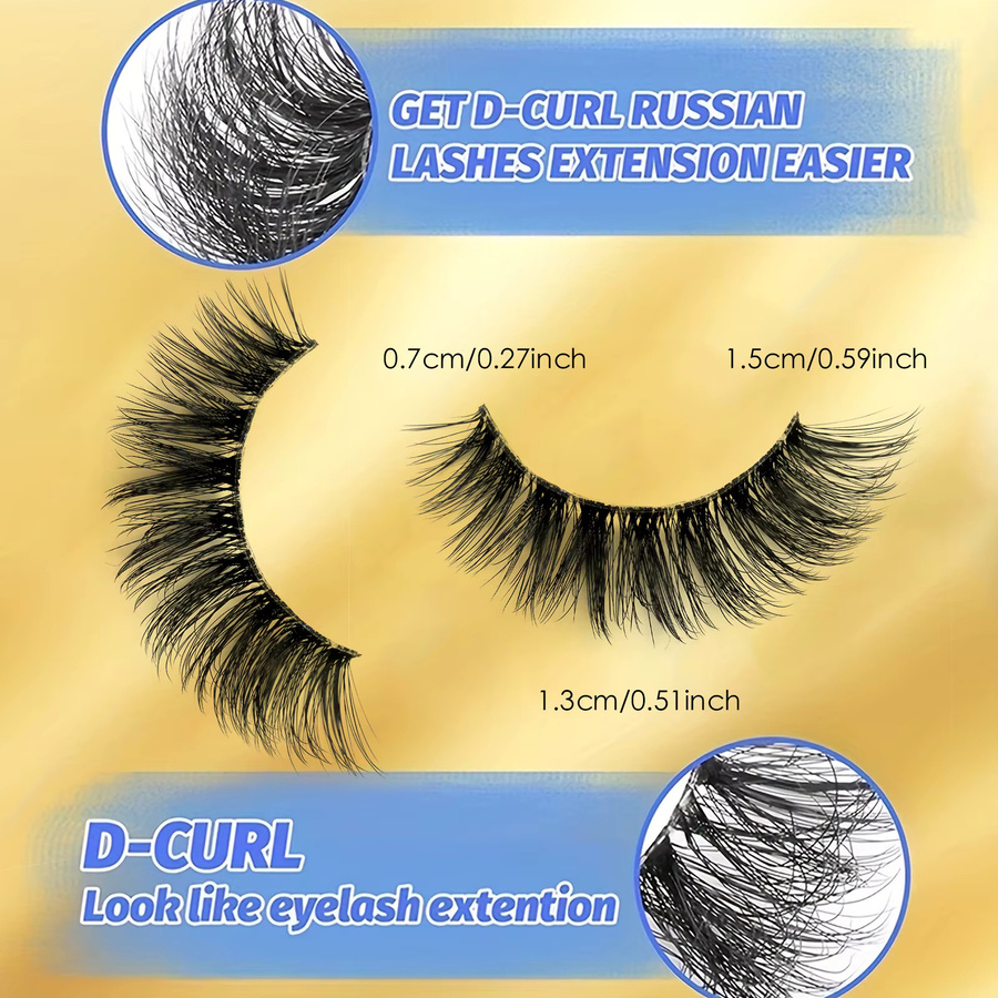 JIEFUXIN Künstliche Wimpern, 10 Paar, Black, Natürlich - Bild 4