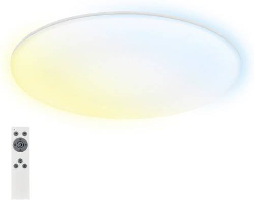 Briloner LED Bad-Deckenleuchte Weiß, IP54, dimmbar mit Fernbedienung und CCT, rund, Durchmesser: 45 cm - Bild 1