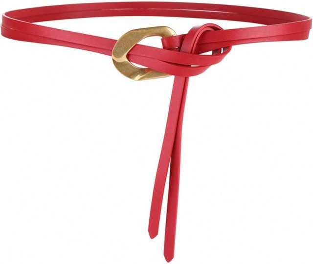 XYNN Gürtel Rindsleder, goldene Schnalle, Damen, 120cm - Bild 1