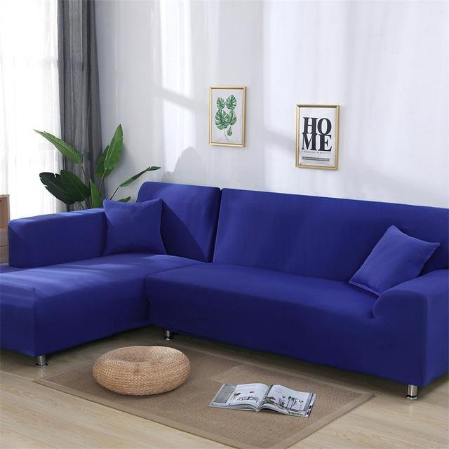 Housmife Ecksofa-Bezug aus elastischem Material für L-förmige Sofas, einfarbig, Breite: 90-140 cm - Bild 1