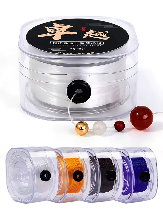 Kristall-Perlenschnur, elastisch, 0,8 mm, 100 m/Rolle - Bild 5