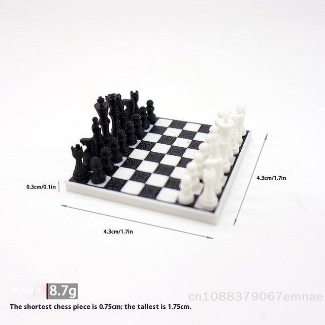 ZYAS Internationales Schachspiel, Miniatur-Schachbrett, 1-teiliges Set - Bild 1