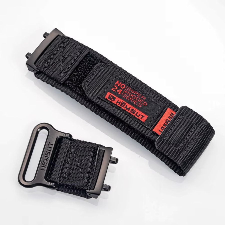 HEMSUT Uhrenarmband Nylon, Schwarz, Unisex - Bild 2