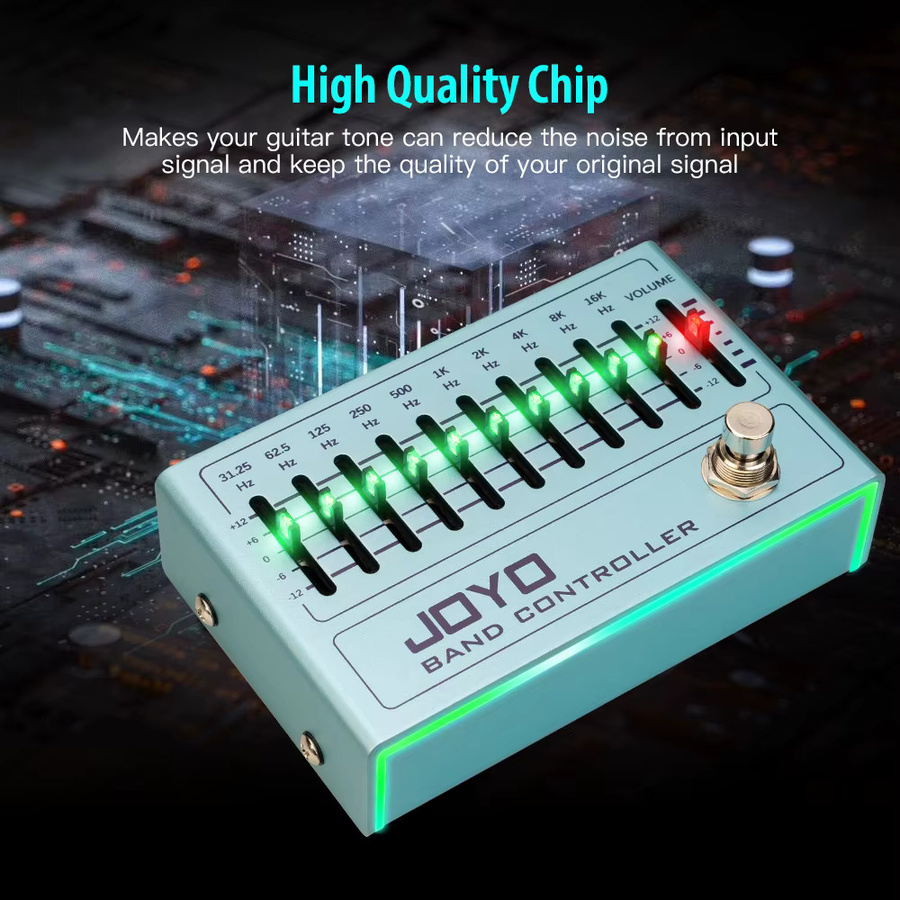 JOYO R-12 Band Controller 10-Band Equalizer Effektpedal für E-Gitarre und Bass (31,25 Hz-16 kHz) - Bild 2