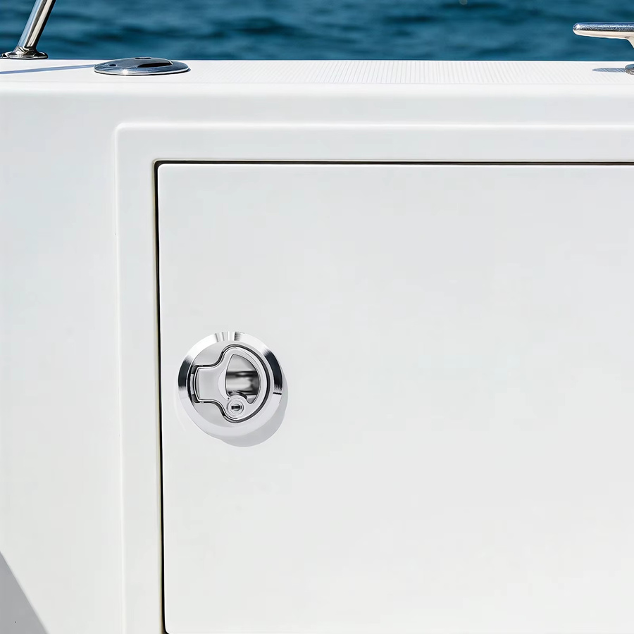 RYSJM Einbau-Klappenverschluss mit Deckelgriff und Schlüssel in Silber, 2 Zoll - Bild 3