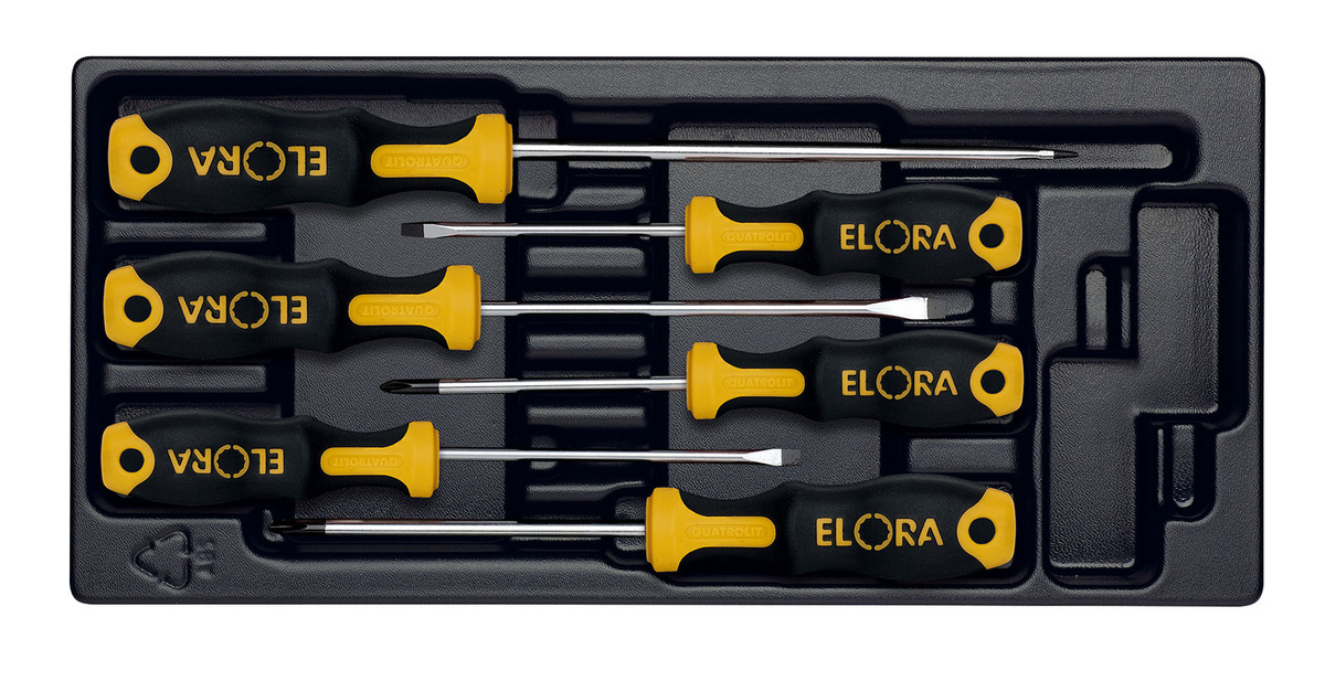 Elora QUATROLIT 2K-Schraubendreher-Satz ELORA-MS-38, 6-teilig, multicolour - Bild 1