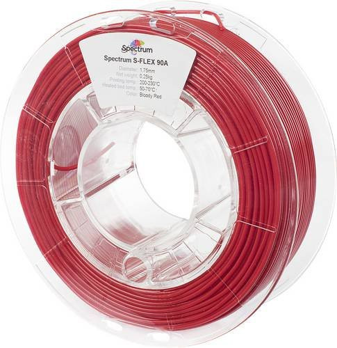 Spectrum Filaments S-Flex 90A Filament Bloody Red, 1.75 mm, 250 g - Bild 1