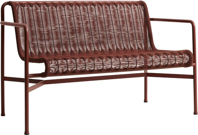 HAY Palissade Cord Dining Bench aus Stahl in Rot für den Außenbereich - Bild 1