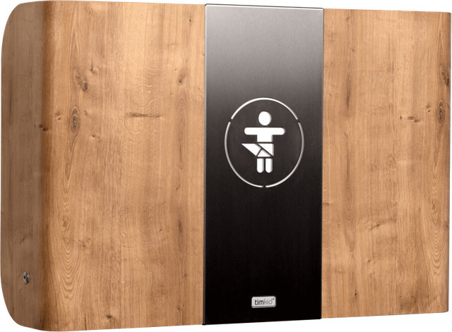 timkid Wandwickeltisch KawaQ in Eiche und Anthrazit mit Edelstahl, B/T/H: 83 x 60,5 x 56,2 cm - Bild 1