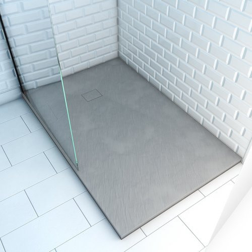Marwell Duschwanne rechteckig, Grau, B/T: 140 x 90 cm - Bild 1