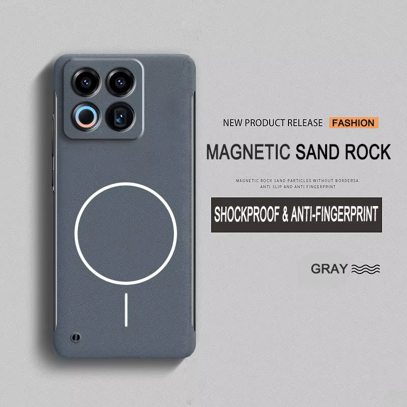 Magnetische und matte rahmenlose Handyhülle für OnePlus Modelle in Green und Grey mit MagSafe Kompatibilität - Bild 1