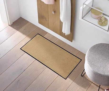 Rutschfeste Fußmatte Sahara von Fuma in Sand und Beige, B/T: 75 x 35 cm