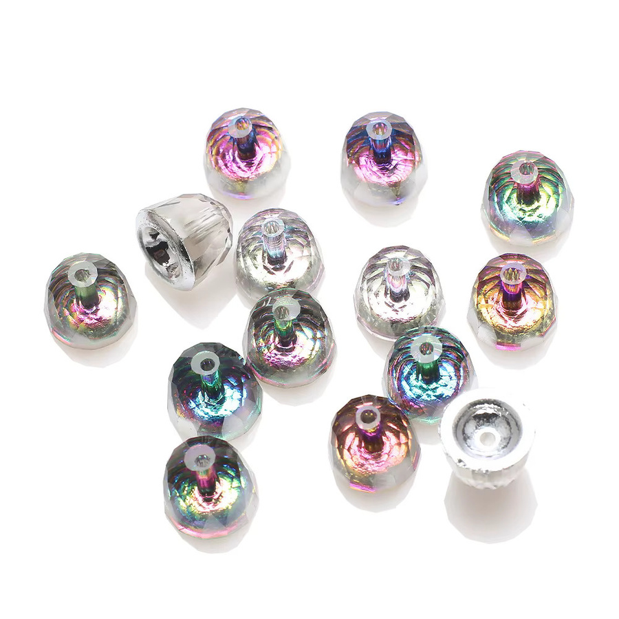 ZHUBI Glasperlen, 10mm Mittelloch-Glockenperlen, bunte Farben - Bild 2