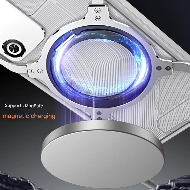 Magnetische Metall-Schutzhülle für ZTE Red Magic 11 Air und 10 Air mit Objektivschutz und Stoßfänger, Rahmenlose Hülle in Schwarz oder Blau - Bild 4