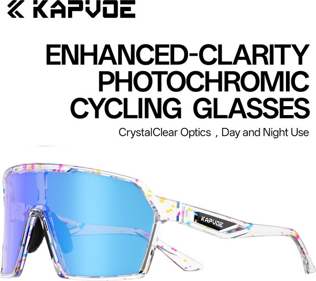 Kapvoe Sportsonnenbrille, Unisex, Vollrand, Wrap - Bild 1