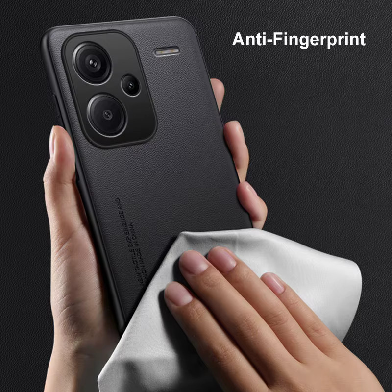 Luxus PU Leder Handyhülle für Xiaomi Redmi Note 13 Pro Plus in Schwarz - Bild 2