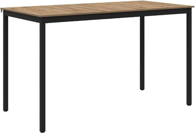 vidaXL Esstisch modern in Eiche braun aus Holzwerkstoff und Metall, rechteckig, B/T/H: 105 x 90 x 90 cm - Bild 1