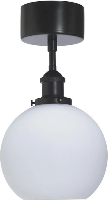 PR Home Omega Deckenleuchte aus Metall und Opalglas in Mattschwarz oder Weiß im klassischen Design - Bild 1
