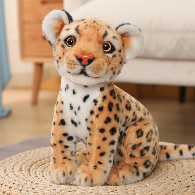 Wucifang Bags Weißes Leoparden-Stofftier, Plüsch, 32cm, ab 12 Jahre - Bild 1
