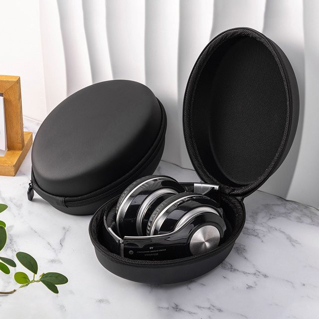 JETTING Tragbarer Kopfhörerbehälter mit großem Fassungsvermögen, stoßfeste Headset-Tasche, Schwarz - Bild 1